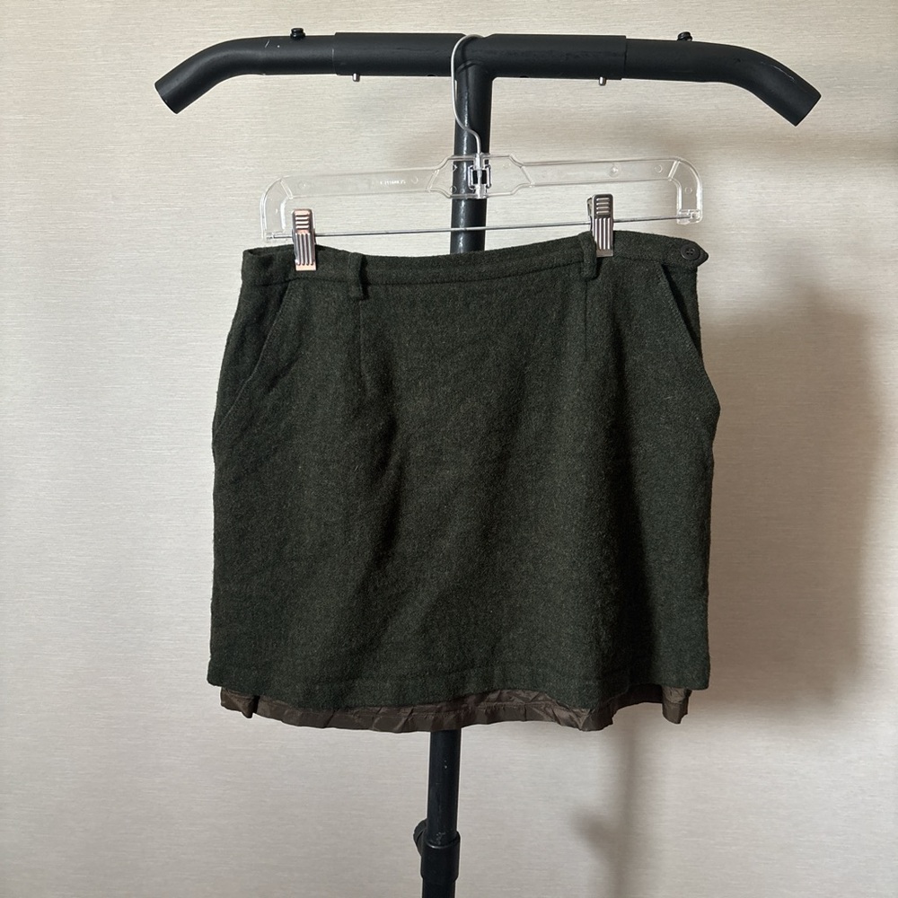 J. Crew Green Mini Skirt